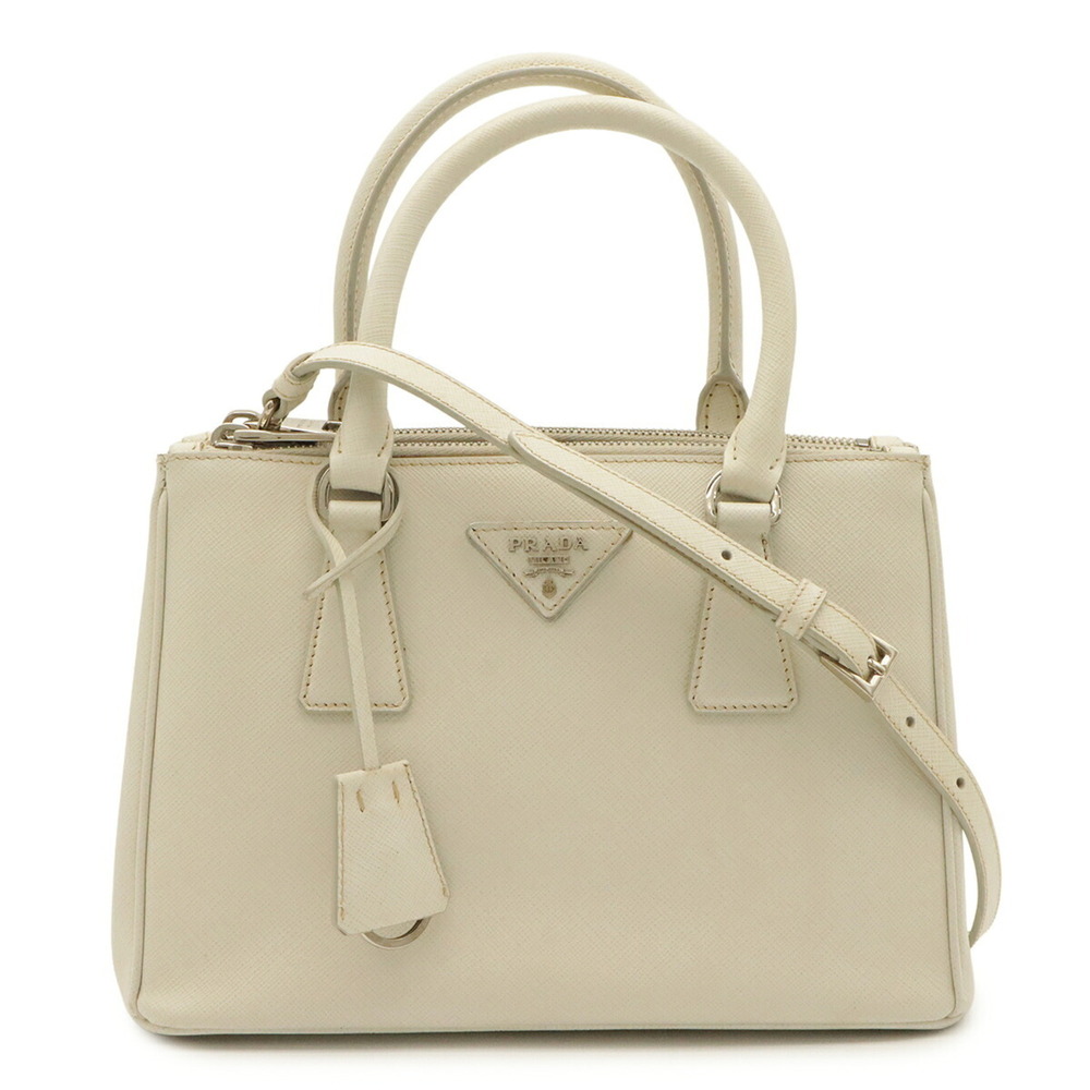 PRADA Galleria Handbag/Shoulder Bag, Saffiano Leather, White, 1BA896 - Picture 2 of 10
